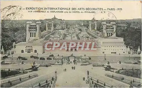 Cartes postales Vue d'ensemble de l'Esplanade prise de l'Hotel des Invalides