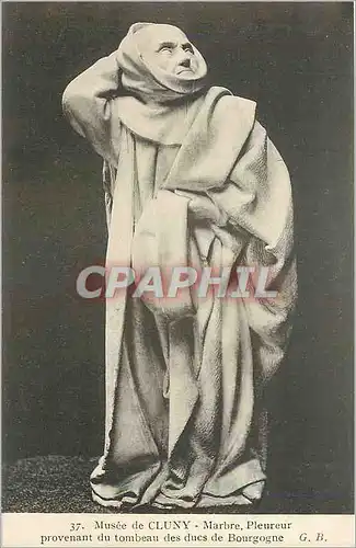 Cartes postales MUSEE DE CLUNY - Marbre Pleureur provenant du tombeau des ducs de Bourgogne