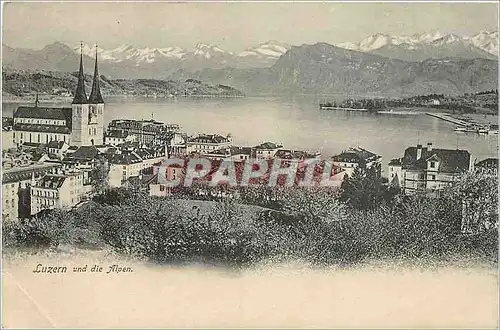 Cartes postales Luzern und die Alpen