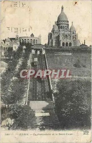 Cartes postales PARIS Le Funiculaire et le Sacr�-C�ur