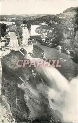 Cartes postales moderne Barrage de GENISSIAT (Ain) Vue d'ensemble Canal �vacuateur et Doucine