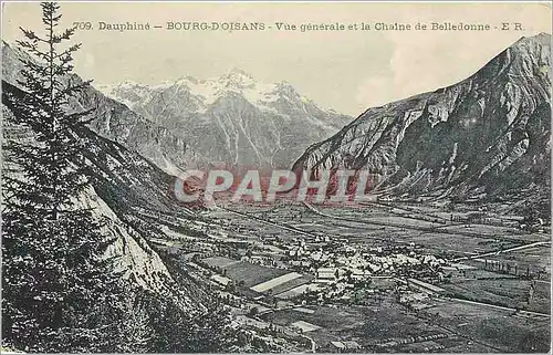 Cartes postales Dauphin� - BOURG-d'OISANS Vue g�n�rale et la Chaine de Belledone