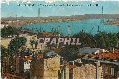 BORDEAUX - Vue d'ensemble sur les Qinconces et la Rade