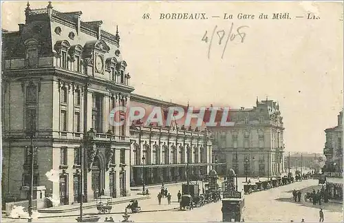 Cartes postales BORDEAUX - La gare du Midi