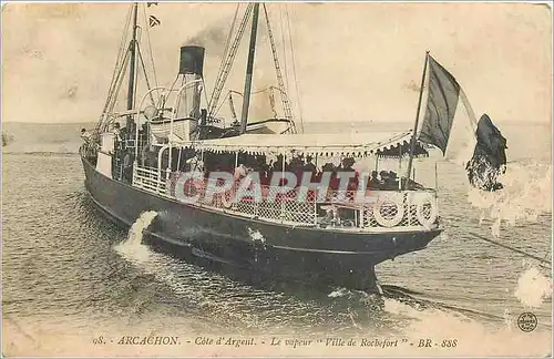 Cartes postales ARCACHON - C�te d'Argent - Le vapeur Ville de Rochefort