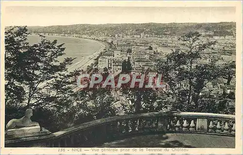 Cartes postales NICE - Vue d'ensembe prise de la Terrasse du Ch�teau