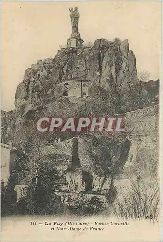 Cartes postales Le Puy (Hte-Loire) - Rocher Corneille et Notre-Dame de France