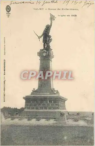 Ansichtskarte AK VALMY - Statue de Kellermann rig� en 1892