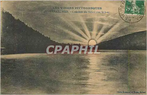 Cartes postales GERARDMER - Coucher du soleil sur le lac