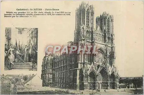 Ansichtskarte AK Cath�drale de Reims - Notre-Dame Jeanne d'Arc