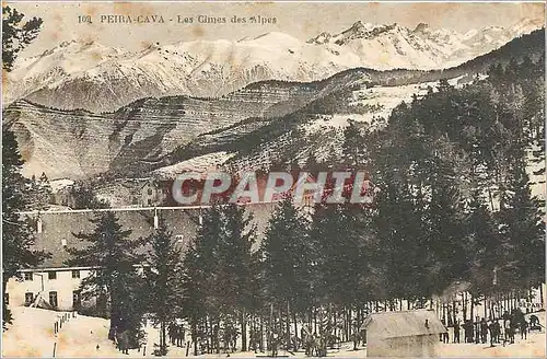 Cartes postales PEIRA-CAVA - Les cimes des Alpes