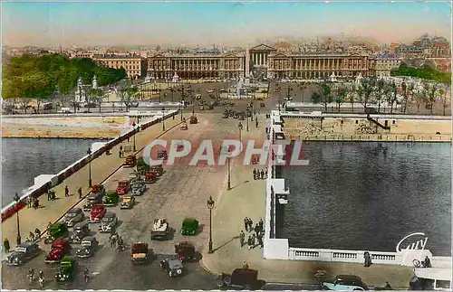 Cartes postales Pont et place de la Concorde Paris