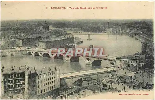 Cartes postales TOULOUSE - Vue g�n�rale sur la Garonne