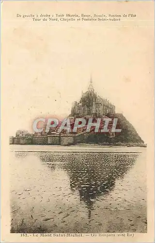 Cartes postales Le Mont Saint-Michel - Les remparts (c�t� Est)