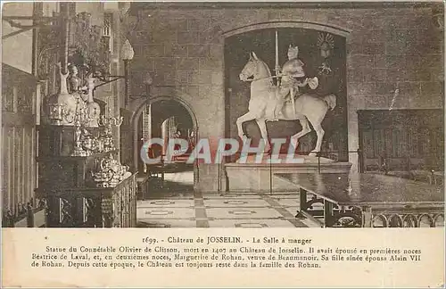 Cartes postales Ch�teau de Josselin - La salle � manger