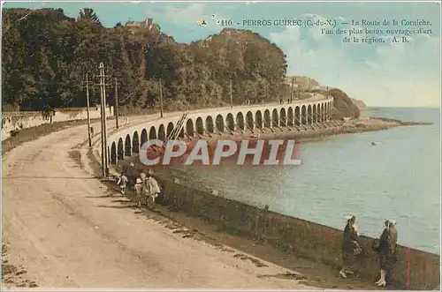 Cartes postales PERROS GUIREC - La route de la Corniche