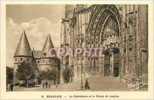 Ansichtskarte AK BEAUVAIS La Cath�drale et le Palais de Justice