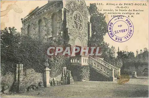 Ansichtskarte AK Abbaye de PORT-ROYAL Le mus�e  le buste de Racine et derniers vestiges de l'Abbaye