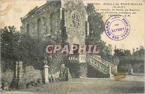 Cartes postales Abbaye de PORT-ROYAL Le mus�e  le buste de Racine et derniers vestiges de l'Abbaye