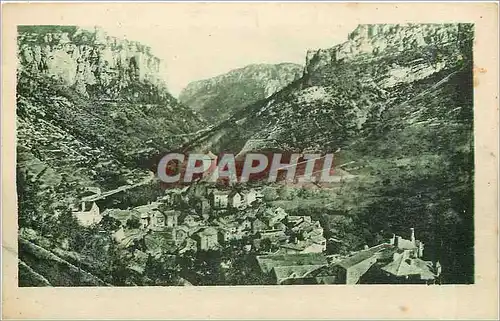 Cartes postales Gorges du Tarn - PEYRELEAU - Vue g�n�rale et entr�e de la vall�e de la Jonte