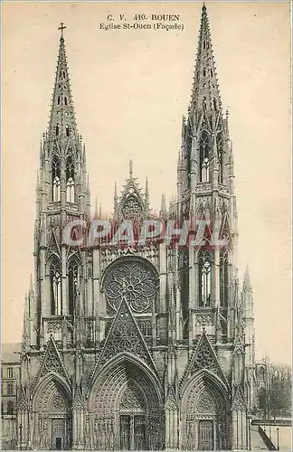 Cartes postales ROUEN Eglise de St-Ouen (Fa�ade)