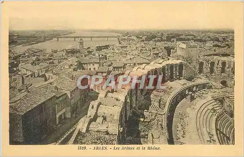 Cartes postales ARLES - Les Ar�nes et le Rh�ne