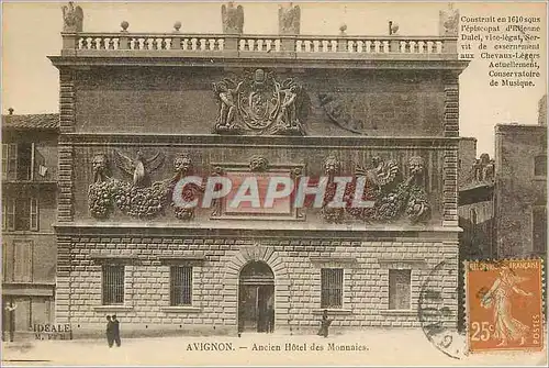 Ansichtskarte AK AVIGNON - Ancien Hotel des Monnaies
