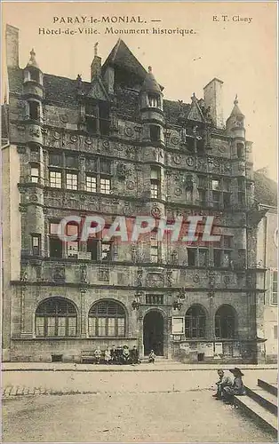 Cartes postales PARAY-le-MONIAL - Hotel de Ville Monument historique