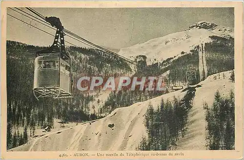 Cartes postales AURON - Une nacelle de t�l�ph�rique au dessus du ravin