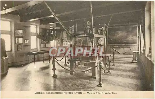 Cartes postales MUSEE HISTORIQUE VIEUX LYON Metier a la grande Tire