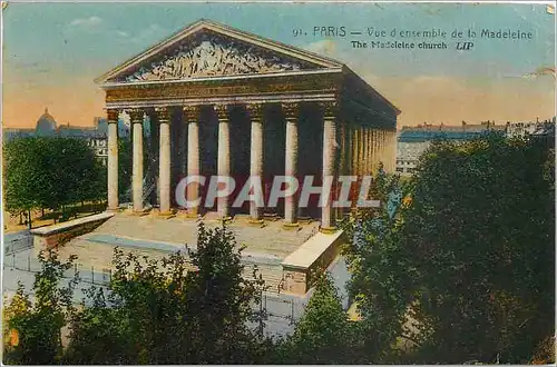 Cartes postales PARIS Vue d'ensemble de la Madeleine