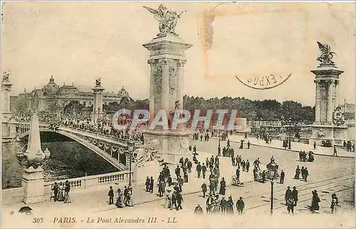 Cartes postales PARIS - Le Pont Alexandre III