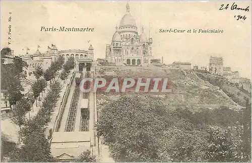 Cartes postales PARIS MONTMARTRE Sacr�-C�ur et le Funiculaire