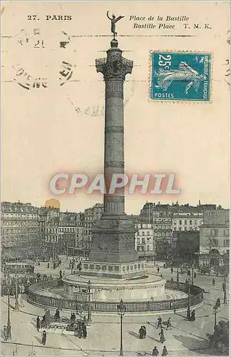 Cartes postales PARIS Place de la Bastille