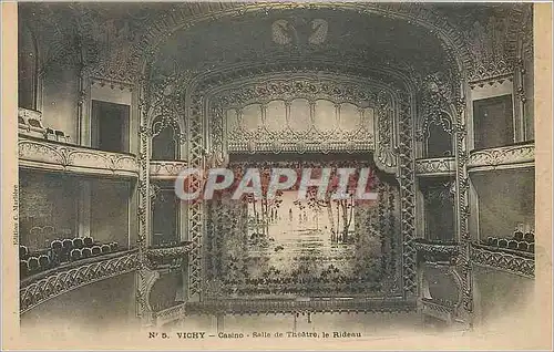Cartes postales VICHY - Casino - Salle de Theatre le rideau