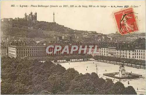 Ansichtskarte AK Lyon- Place bellecour(trac�e en 1617 310m de long 200m de large-B-P PARIS Lux