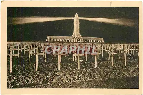 Cartes postales Ossuaire et Plate de DOUAUMONT.The Lighthouse.watching over the graves of our dead soldiers