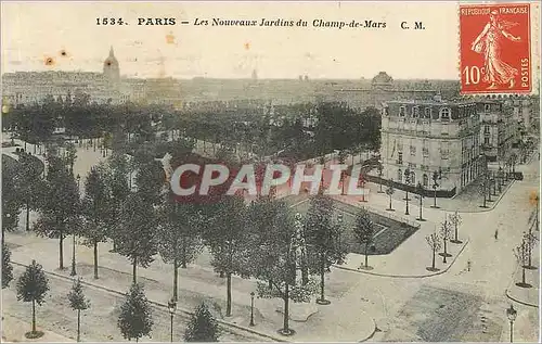 Cartes postales PARIS-Les nouveaux jardins du champ-de-Mars