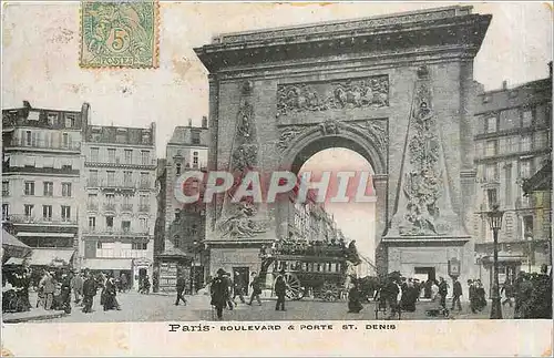 Cartes postales PARIS BOULEVARD A PORTE ST DENIS