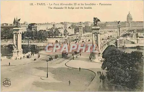 Cartes postales PARIS-Le pont Alexandre III et les Invalides-panorama