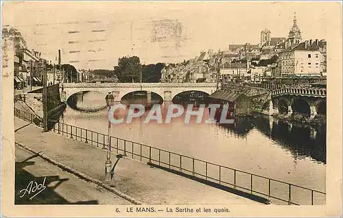 Cartes postales LE MANS-La sarthe et les quais