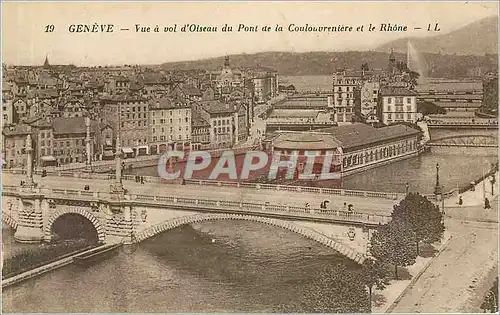 Ansichtskarte AK GENEVE-Vue a vol d'oiseau du pont de la Coulouvreniere et le Rhone-LL
