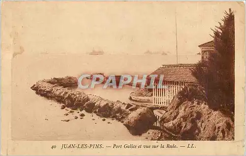 Cartes postales JUAN LES PINS-Port Galice et vue sur la Rade