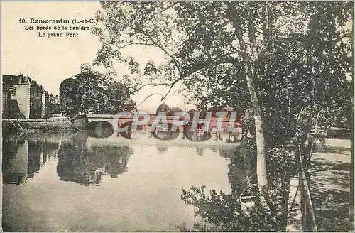 Cartes postales romorantin (L et C) Les bords de la Sauldre.Le grand Pont