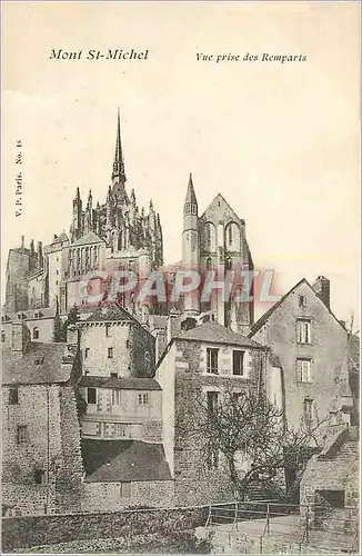 Cartes postales Mont St Michel.Vue prise des Remparts