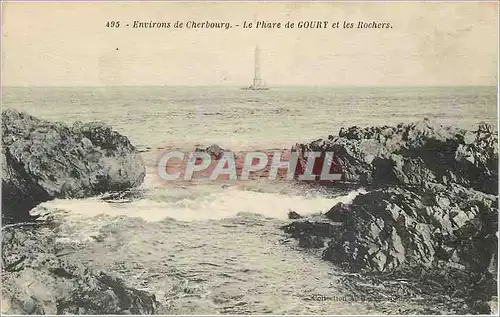 Ansichtskarte AK Environs de Cherbourg-le Phare de GOURY et les Rochers