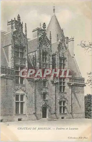 Ansichtskarte AK CHATEAU de JOSSELIN-Fenetre et lucarnes