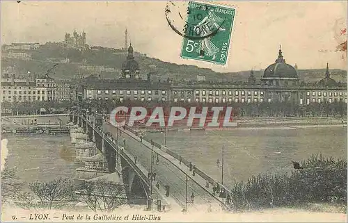 Ansichtskarte AK LYON-Pont de la Guillotiere et Hotel Dieu