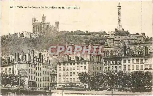 Cartes postales LYON-Le Couteau de Fourviere vu du Pont Tilsitt