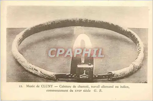 Cartes postales MUSEE DE CLUNY-CEINTRE DE CHASTETE  TRVAIL ALLEMAND OU ITALIEN commencement ru XVII eme siecle G